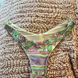 Frankie's Bikinis Pastel Striped Bikini Bottom